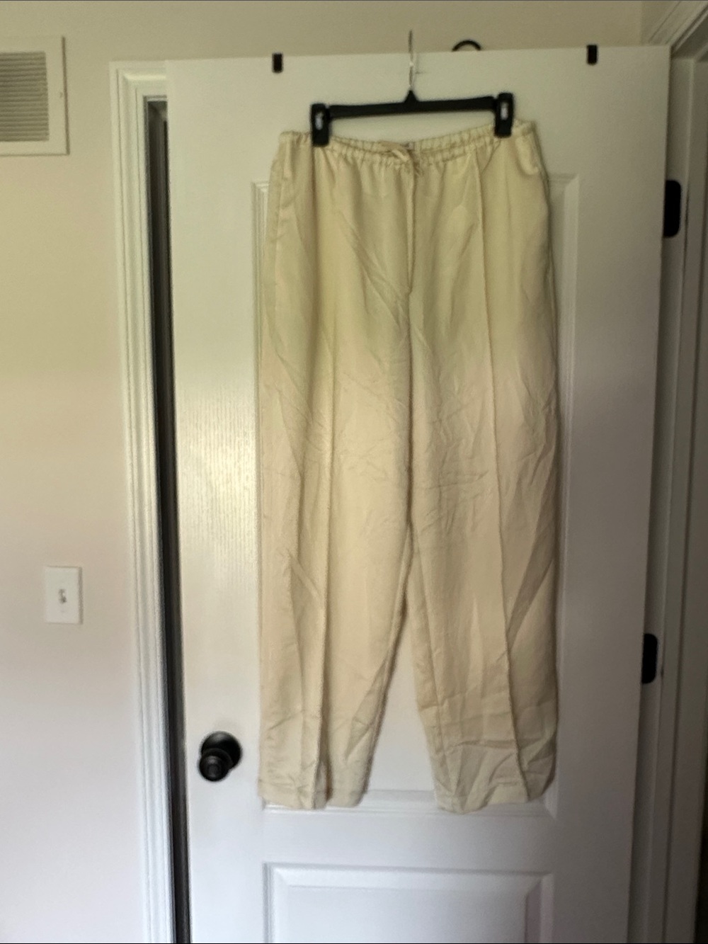 Madewell Light Cream Elastic-Waist Chinos